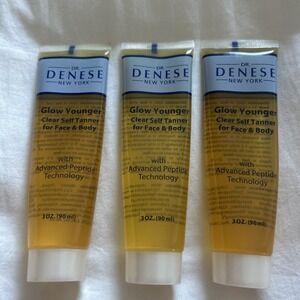 Dr Denese Glow Younger Clear Self Tanner Face‎ & Body Advanced Peptide 3-3oz